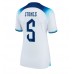 Tanie Strój piłkarski Anglia John Stones #5 Koszulka Podstawowej dla damskie MŚ 2022 Krótkie Rękawy
